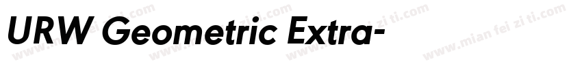 URW Geometric Extra字体转换